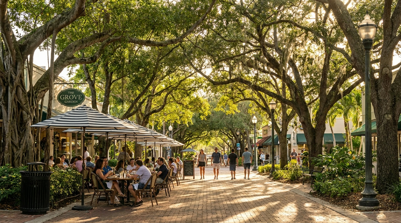 Coconut Grove in an afternoon